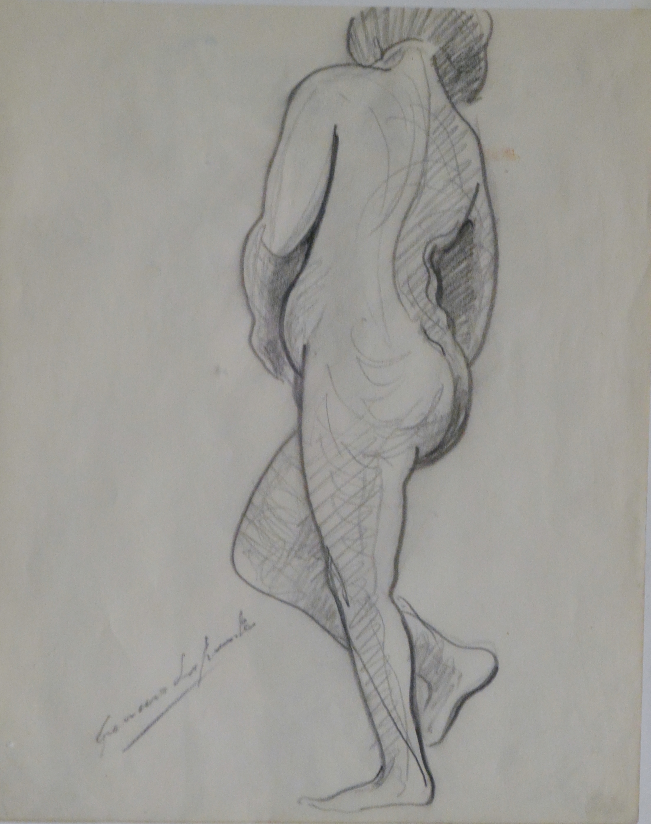 Genaro Lahuerta - Desnudo académico dibujo lápiz papel, enmarcado - El  Marco Verde - Obra Gráfica posters y Enmarcación