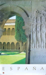 España, claustro Santo Domingo de Silos, cartel promoción turística, 100x62 cms (2)