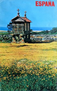 España, paisaje con horreo, cartel promoción turística, 100x62 cms (1)