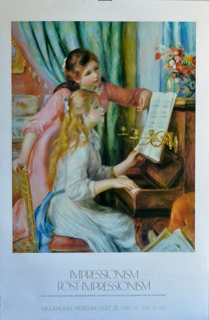 Pierre Auguste Renoir Two Young Girls At The Piano Cartel Original Exposición Impressionism 