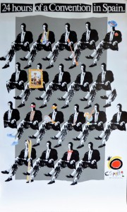 Spain, 24 hours of Convention, cartel promoción, 100x62 cms.  (2)