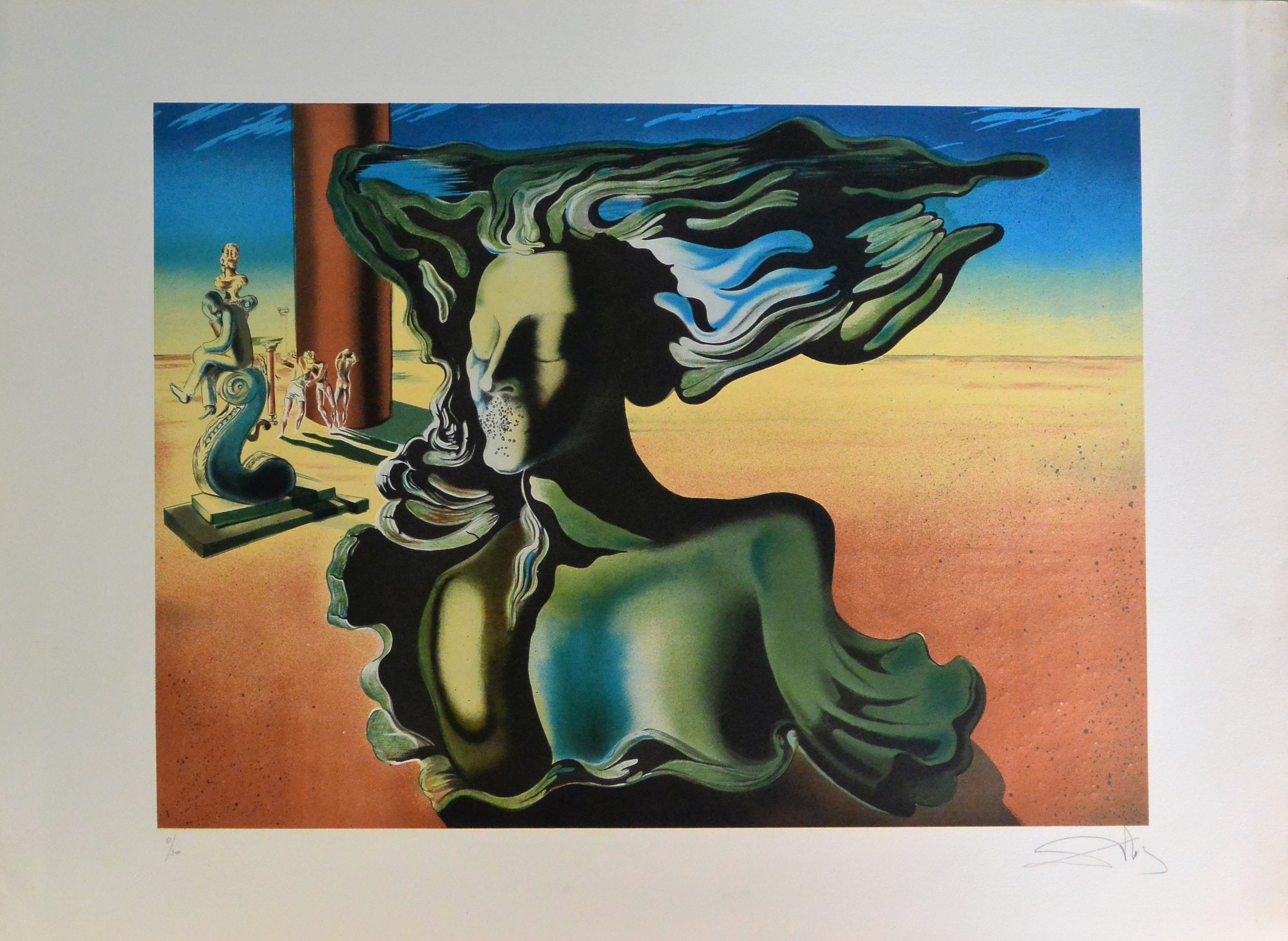 Salvador Dalí – «Busto Silencioso» Litografía – El Marco Verde – Obra ...