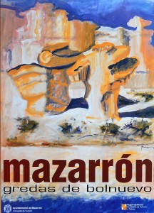 Mazarrón, Gredas de Bolnuevo, cartel promoción turistica, 69x48 cms.  (1)