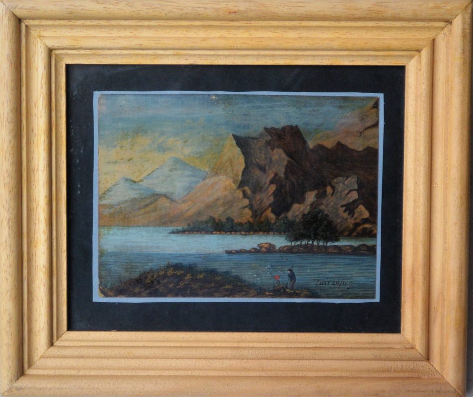 Pintura oleo- lagos y montañas