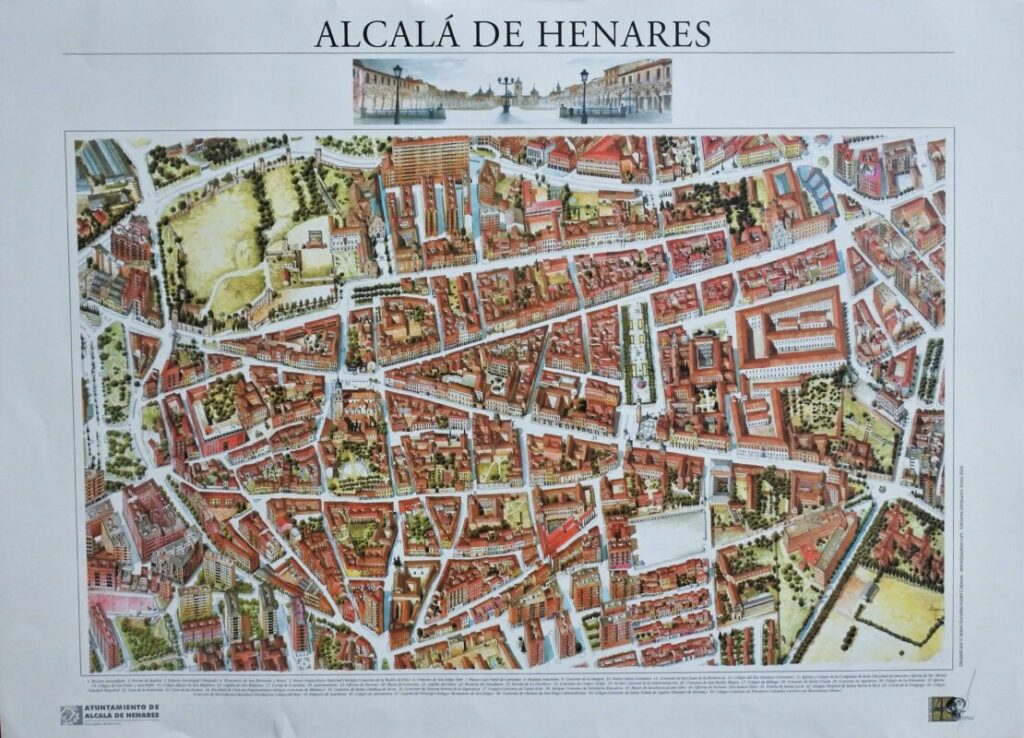 Alcalá de Henares - "Plano ciudad" cartel promoción turística - El