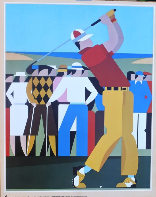 Giancarlo Empiglia - "Golf player" cartel original años 80, impreso en Netherlands