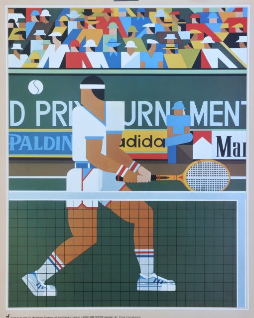 Giancarlo Empiglia - "Tennis player" cartel original años 80, impreso en Netherlands