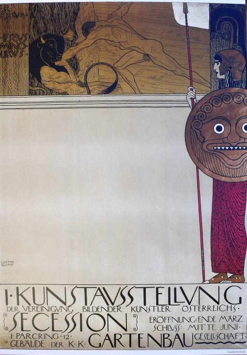 Gustav Klimt - "Secession" cartel Exposición de arte de la Asociación de Artistas Plásticos de Austria