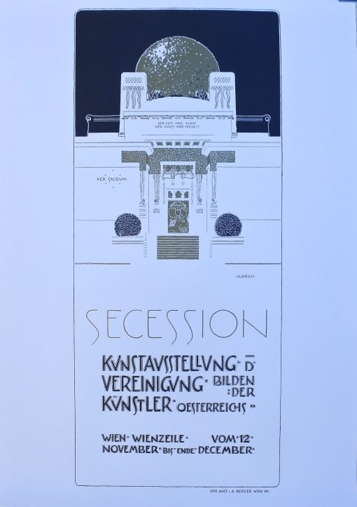 Joseph Maria Olbrich - "Secession Kunstausstelung" cartel exposición artistas de la Secession en Viena